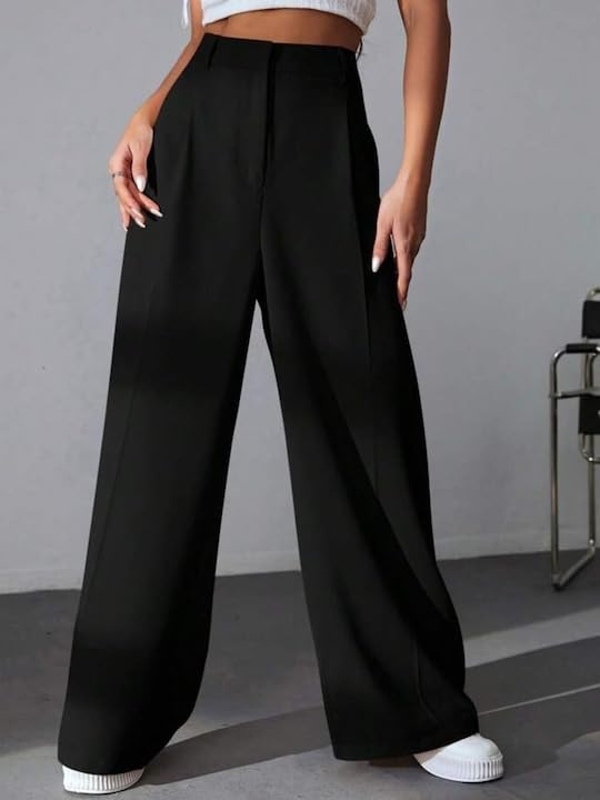 GRECIILOOKS Regular Fit High-Waisted Pants
