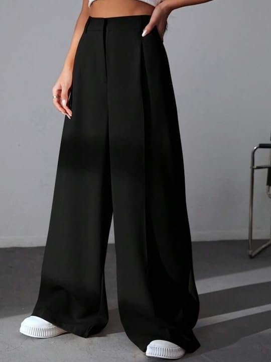 GRECIILOOKS Regular Fit High-Waisted Pants