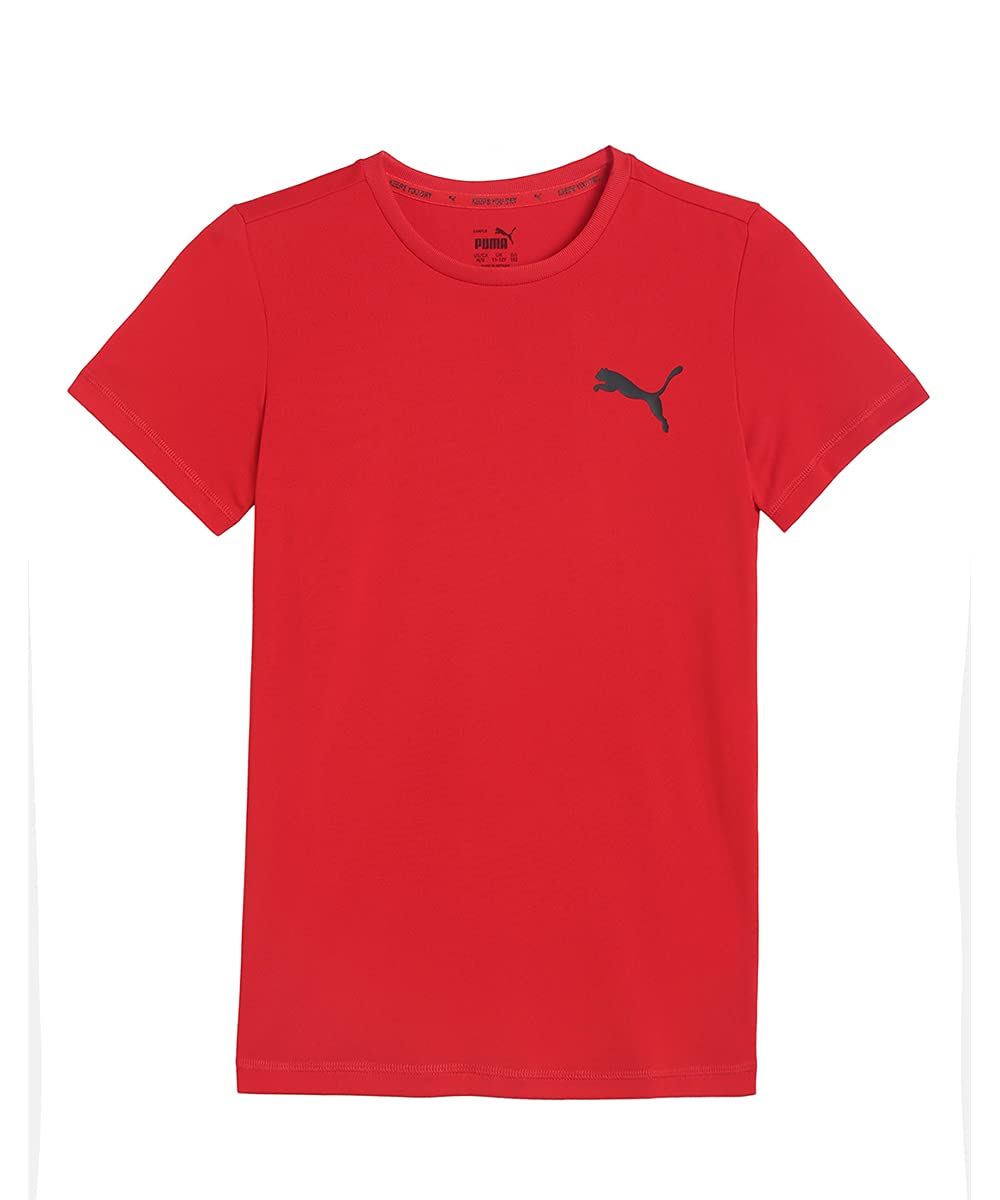 Puma Boy's Solid Classic Fit T Shirt