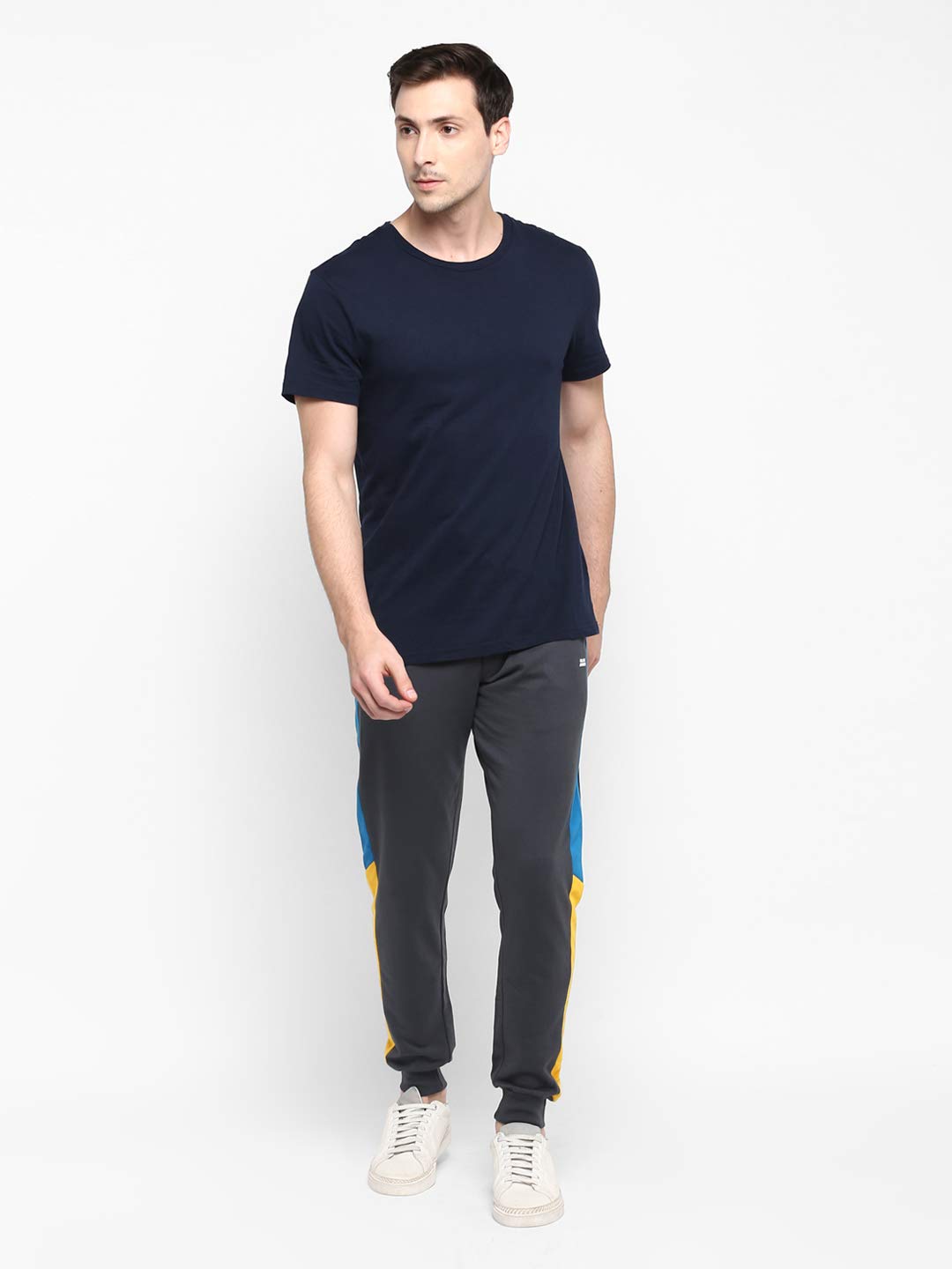 Alan Jones Clothing Men's Solid Slim Joggers Track Pants