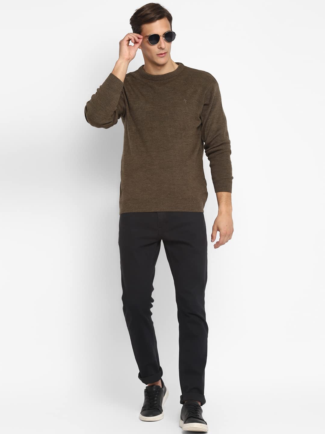 Alan Jones Clothing Men's Acrylic Round Neck Sweater