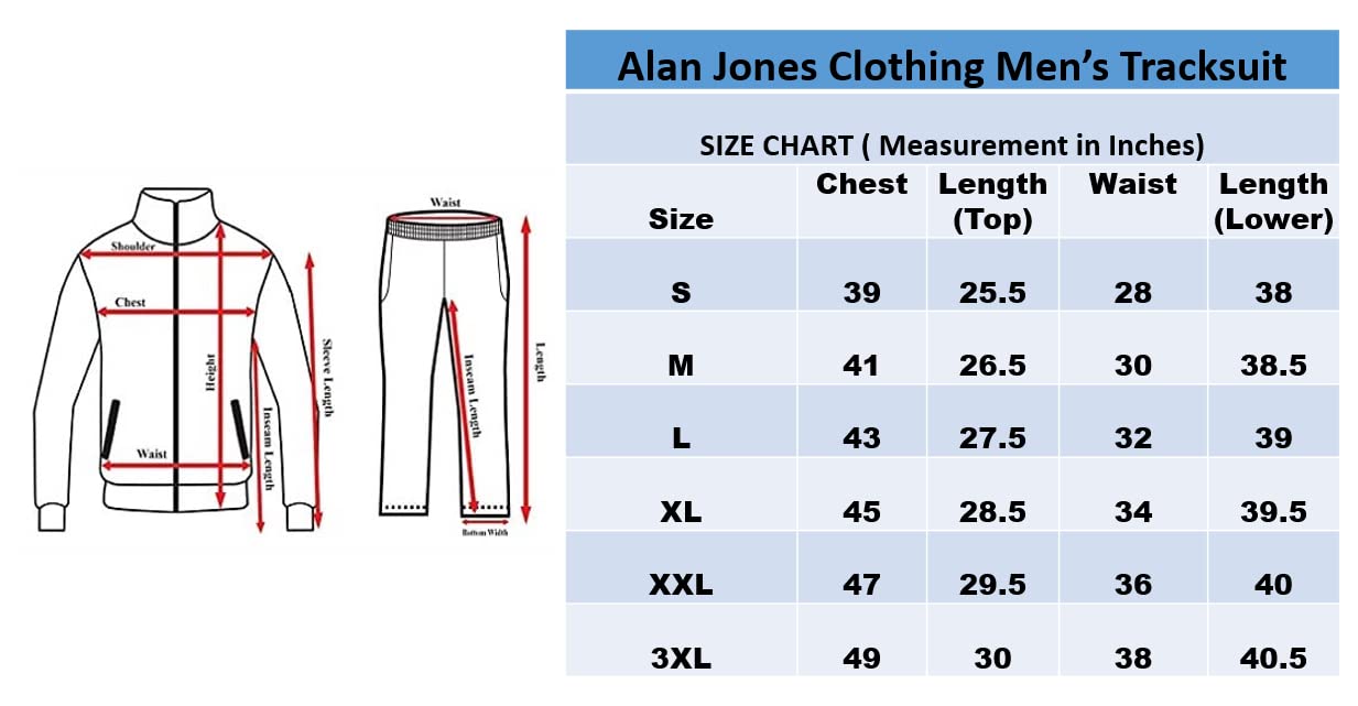 Alan Jones Clothing Mens Cotton Track Suit