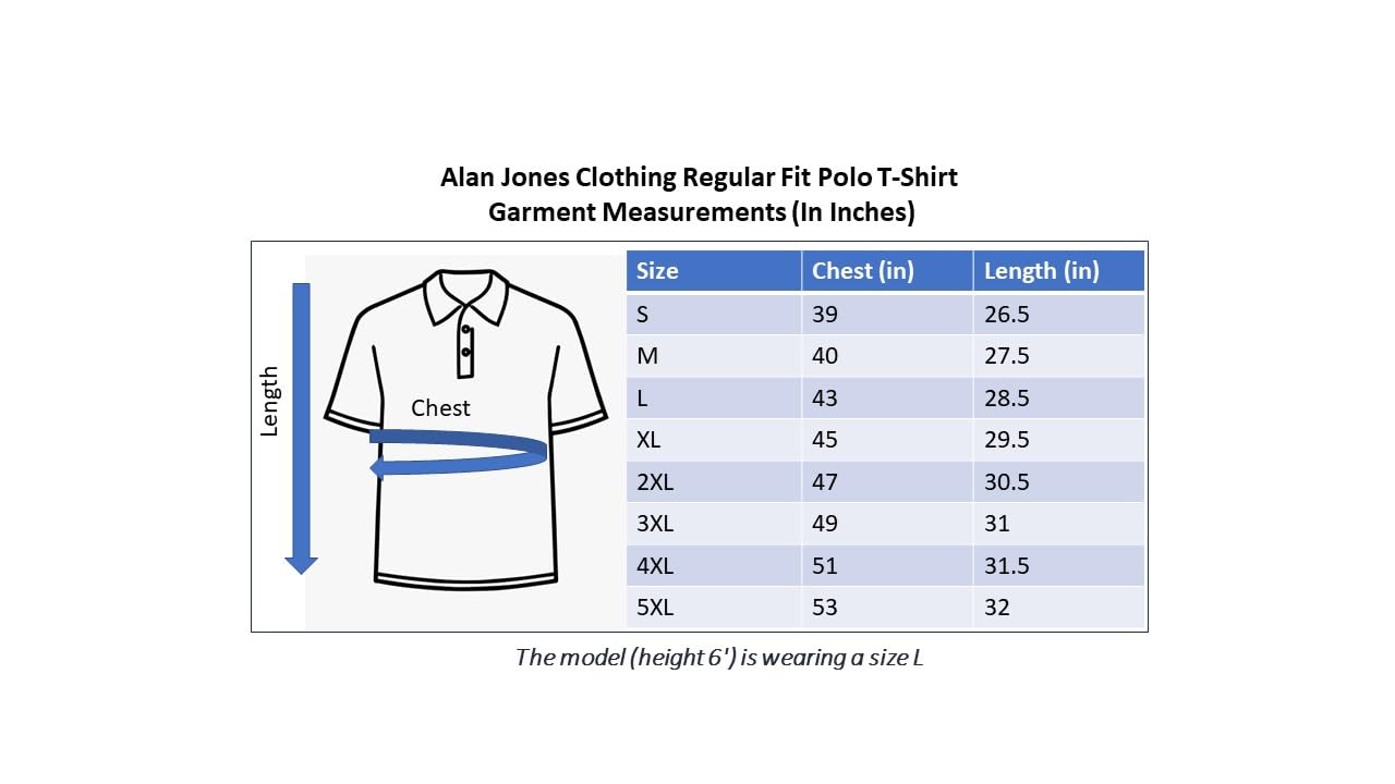 Alan Jones Clothing Men's Slim Fit Polo T-Shirt-6