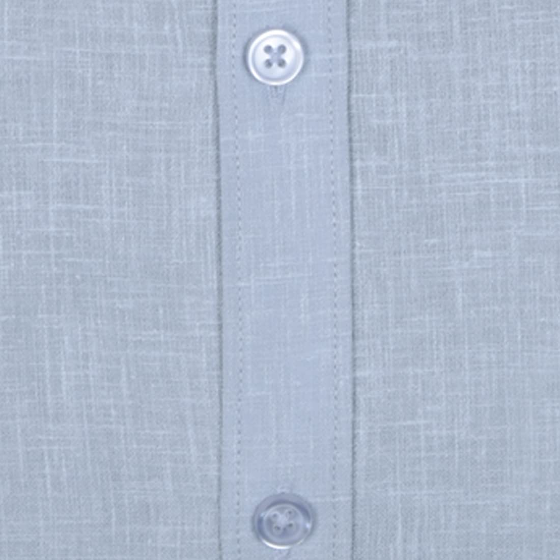 Accox Men's Cotton Linen Plain Formal Shirt (B0DFCT69XG)