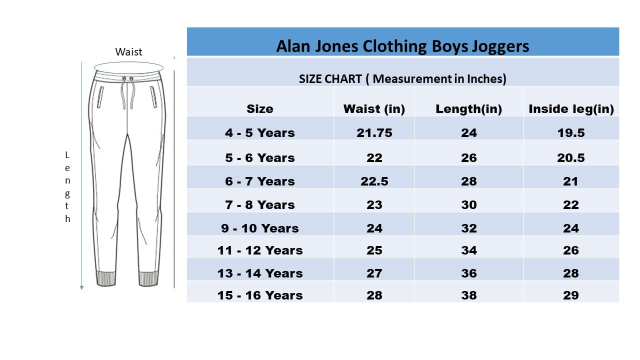 Alan Jones Clothing Boys Solid Joggers Trackpants