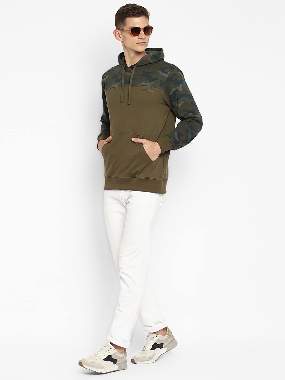 Alan Jones Clothing Mens Cotton Camouflage Hoodies Sweatshirt