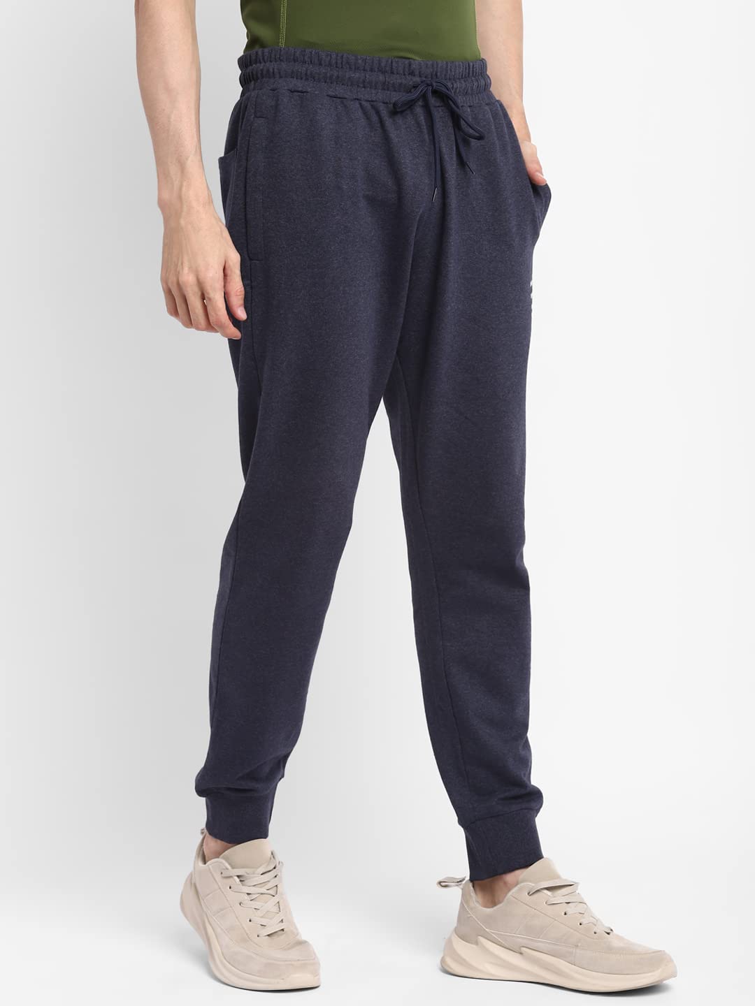 Alan Jones Clothing Men's Slim Solid Cotton Joggers Track Pant