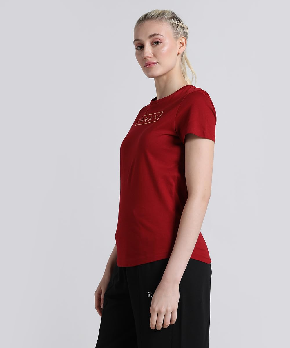 Puma Women's Solid Classic Fit T-Shirt