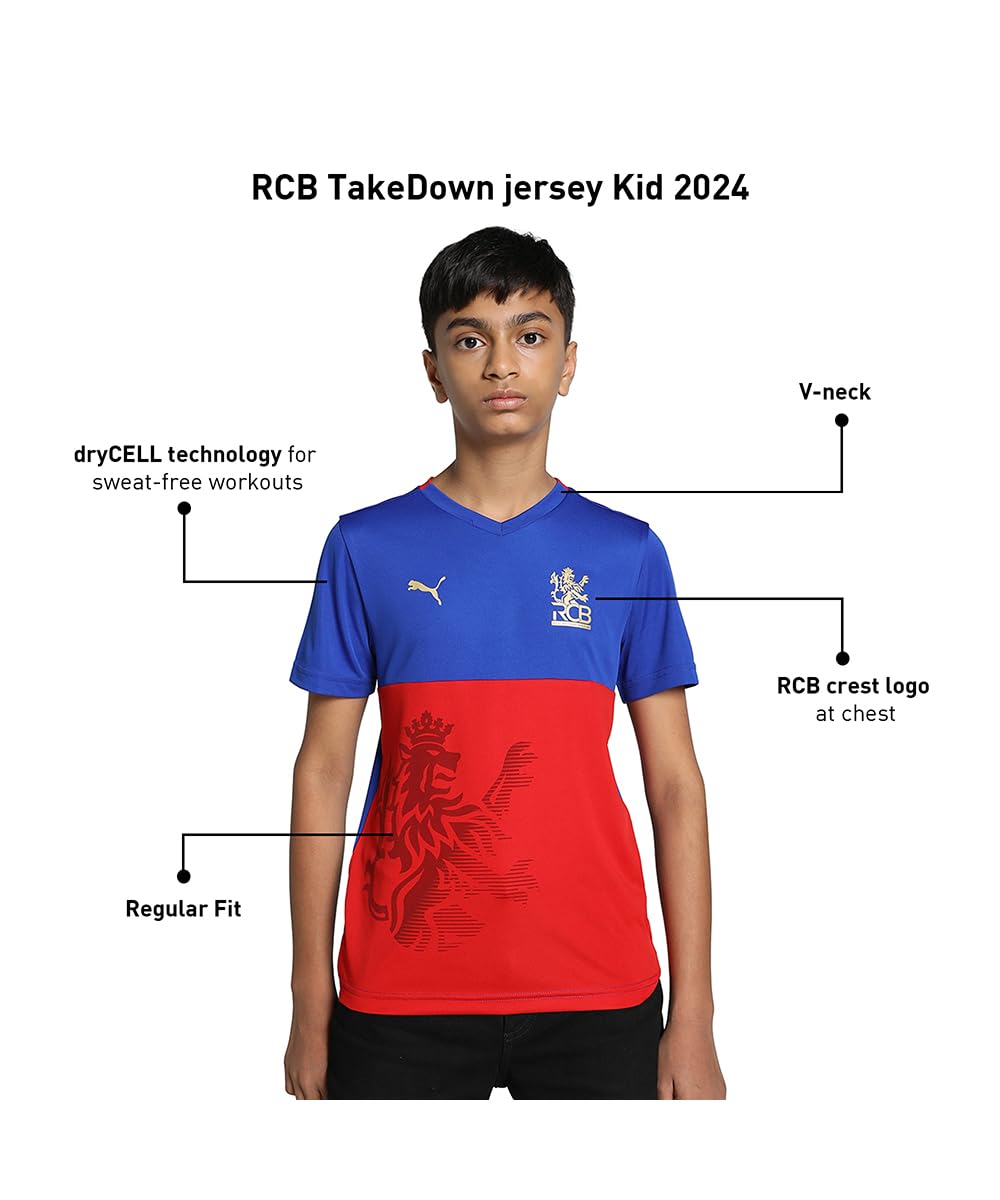 Puma Kids Ipl 2024 Rcb Regular Fit Jersey