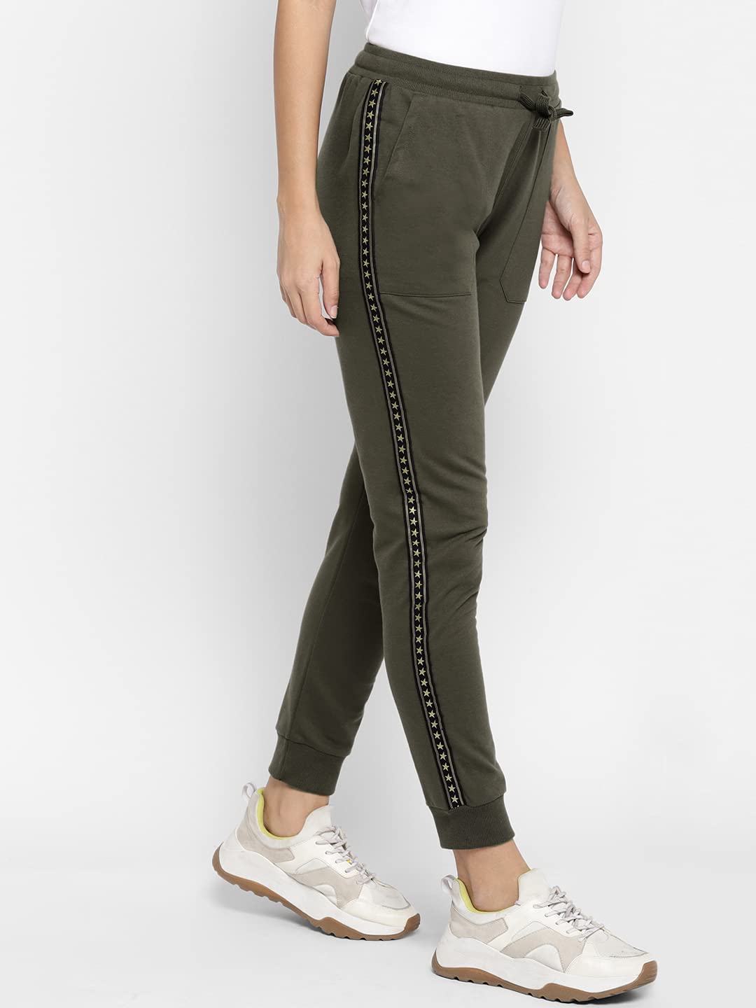 Alan Jones Clothing Women's Slim Fit Poly Cotton Track Pant