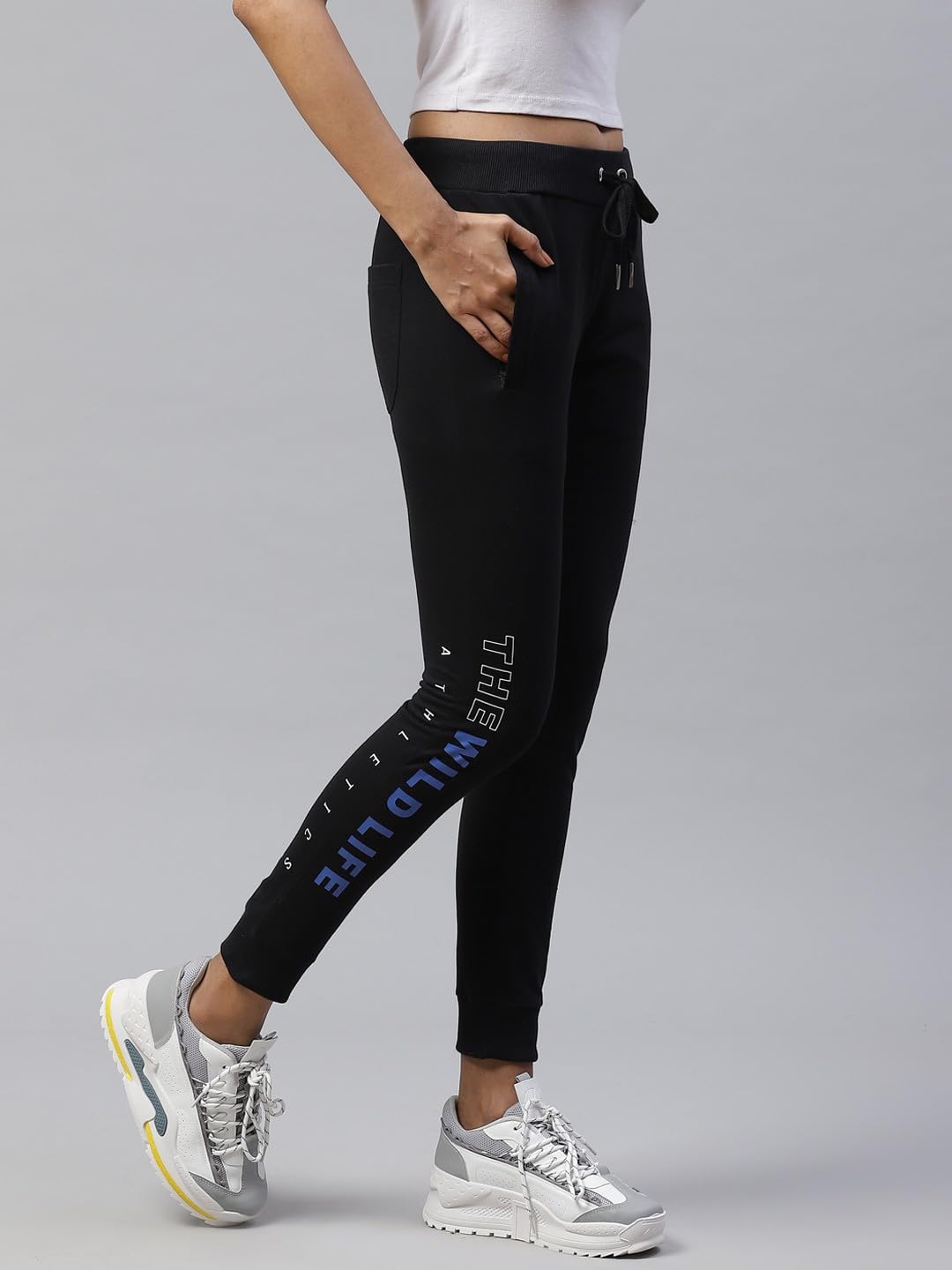 Alan Jones Clothing Women Printed Slim Fit Joggers Track Pants