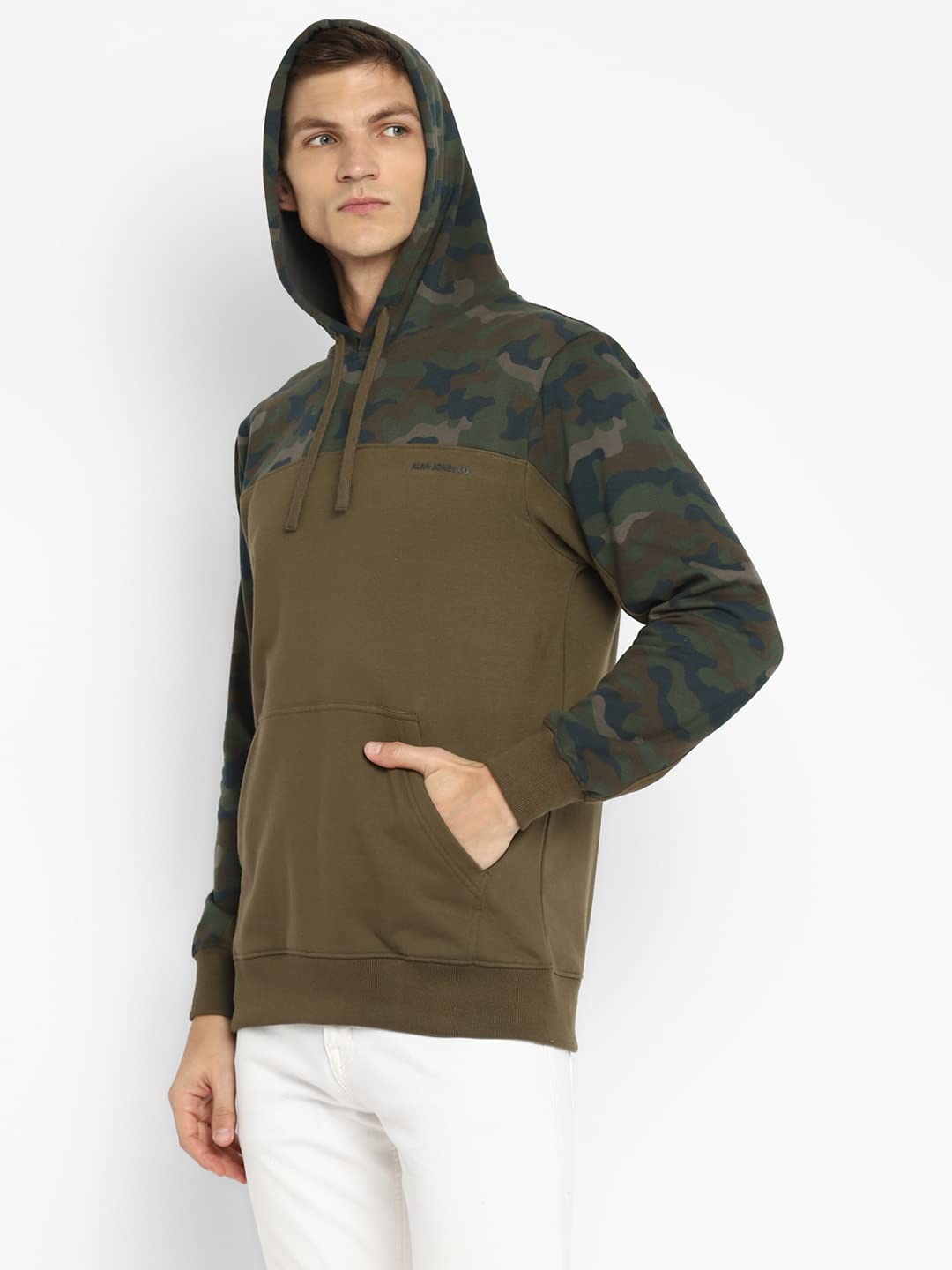 Alan Jones Clothing Mens Cotton Camouflage Hoodies Sweatshirt