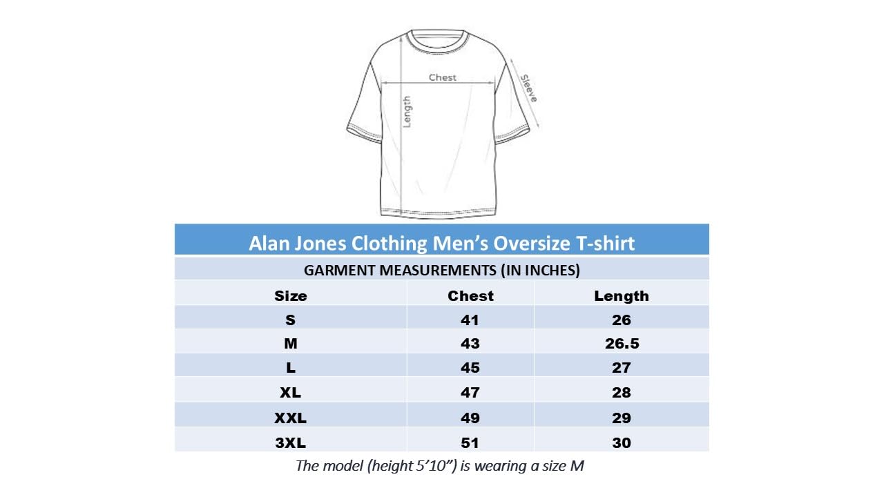 Alan Jones Clothing Men Cotton Crew Neck Half Sleeve Oversized Regular Fit T-Shirt-6