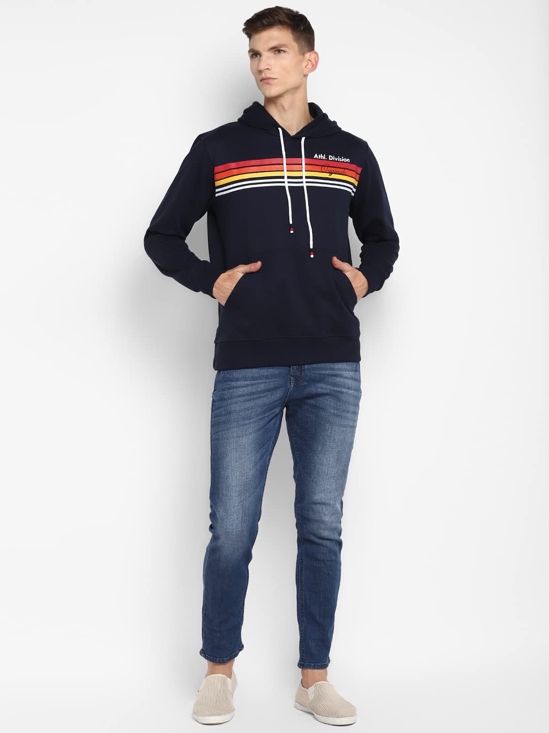 Alan Jones Clothing Men's Cotton Blend Hooded Neck Hooded Sweatshirt