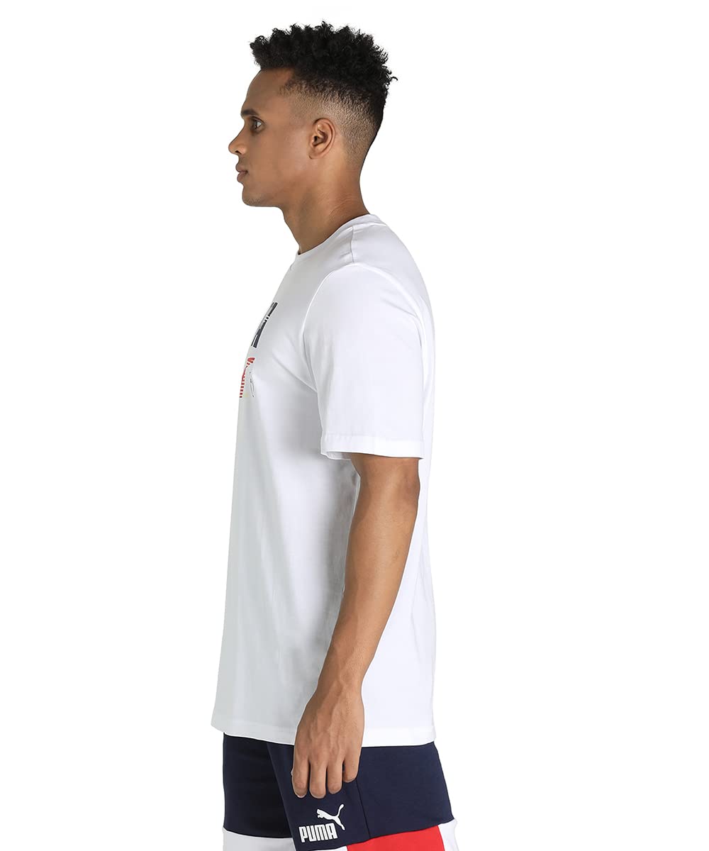 Puma Men's Letter Print Regular Fit T Shirt