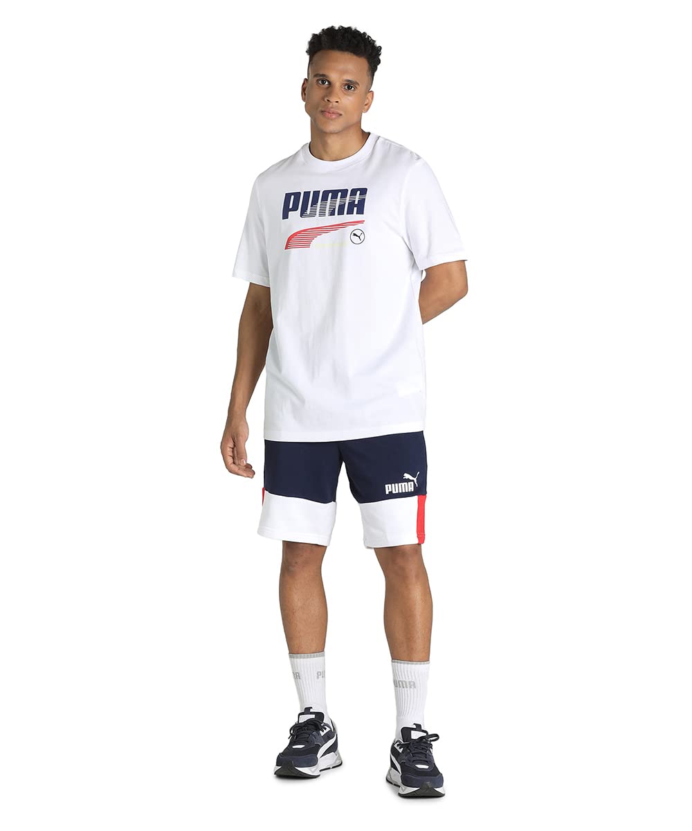 Puma Men's Letter Print Regular Fit T Shirt