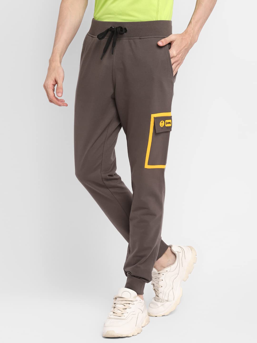 Alan Jones Clothing Men's Solid Cotton Joggers Track Pant