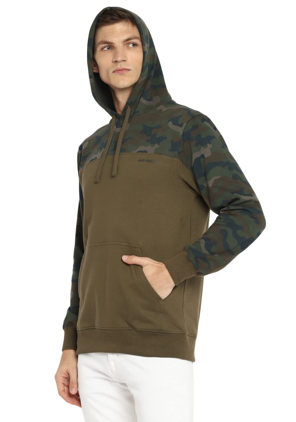 Buy Online Alan Jones Clothing Mens Cotton Camouflage Hoodies Sweatshirt