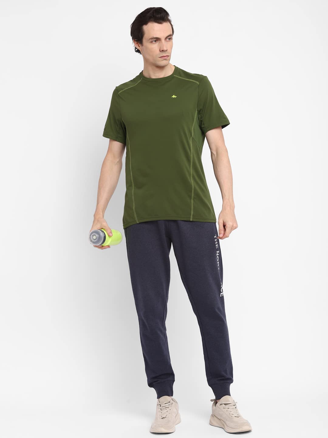 Alan Jones Clothing Men's Slim Solid Cotton Joggers Track Pant