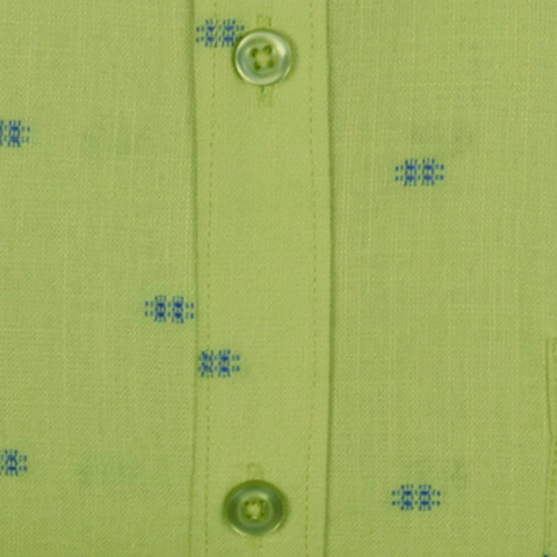 Accox Men's Cotton Linen Printed Formal Shirt (B098F8XB9Z)