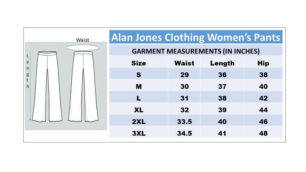 Alan Jones Clothing Women's Relax Fit Ankle Length Relaxed Pants