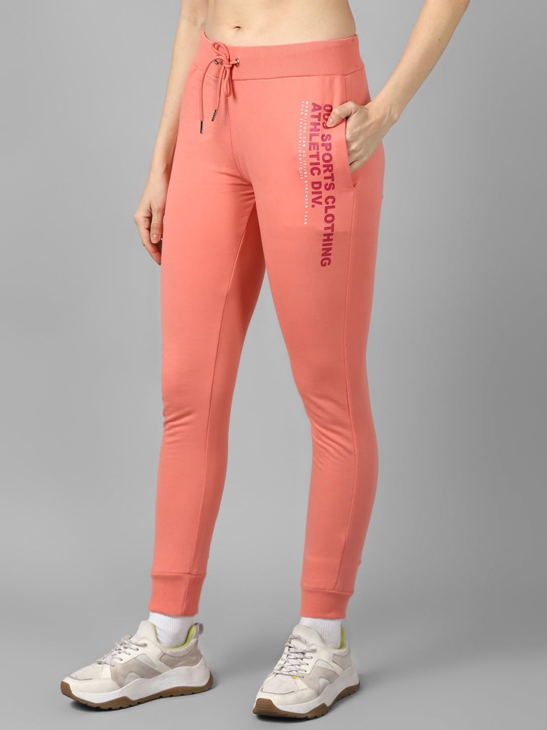 Alan Jones Clothing Women Printed Slim Fit Joggers Track Pants