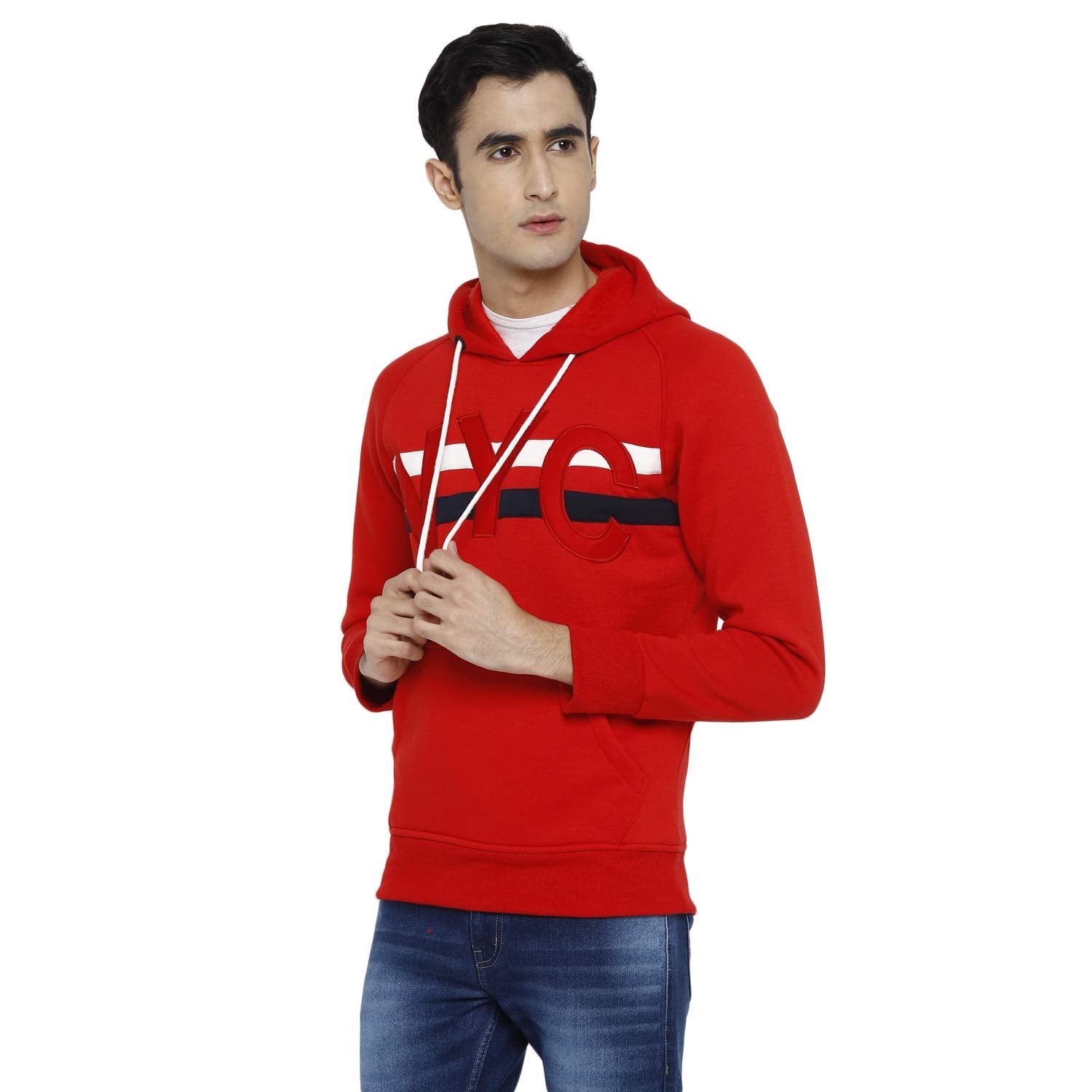 Alan Jones Clothing Men's Poly Cotton Hooded Neck Sweatshirt