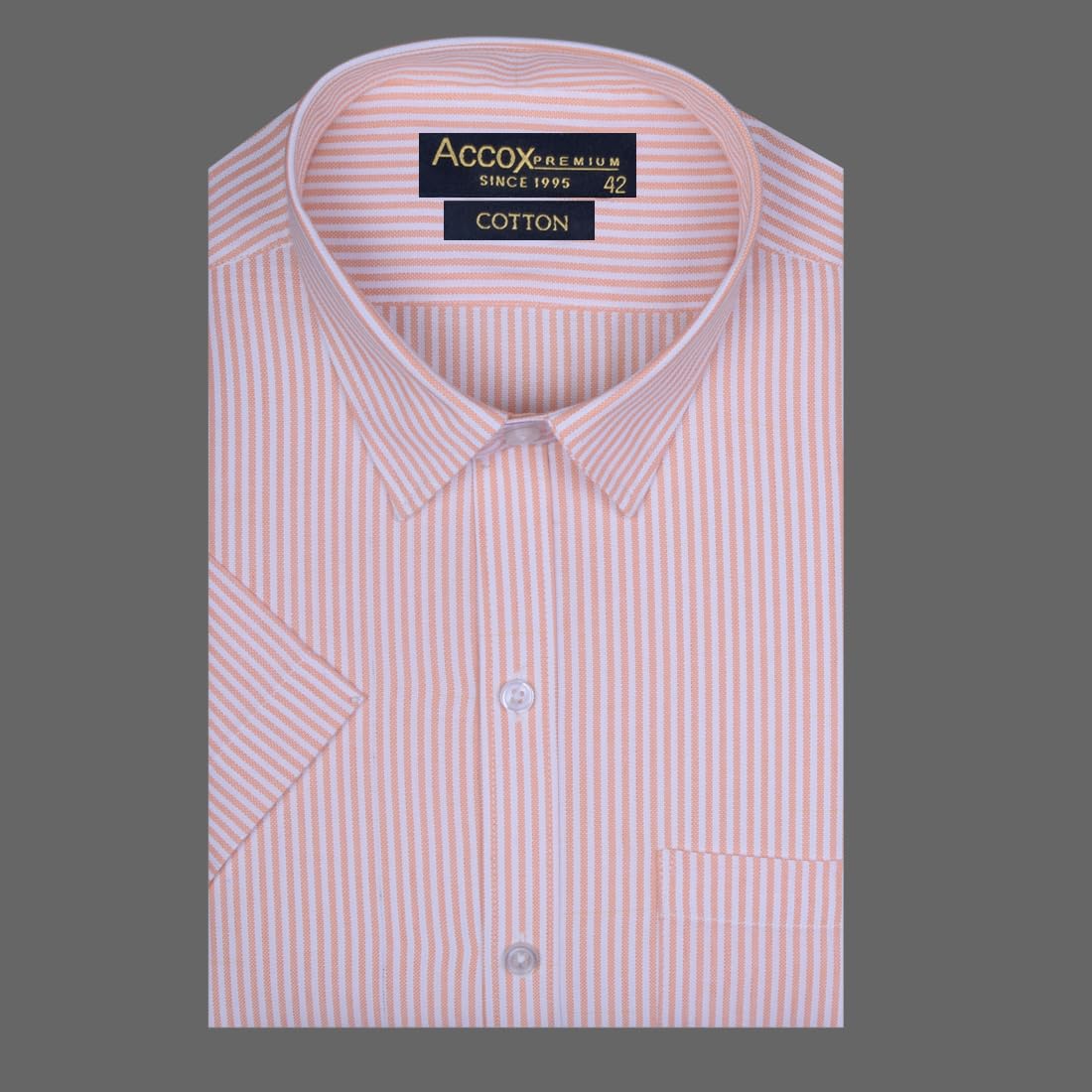 Accox Men's Cotton Striped Formal Shirt (B0CX26QPCJ)