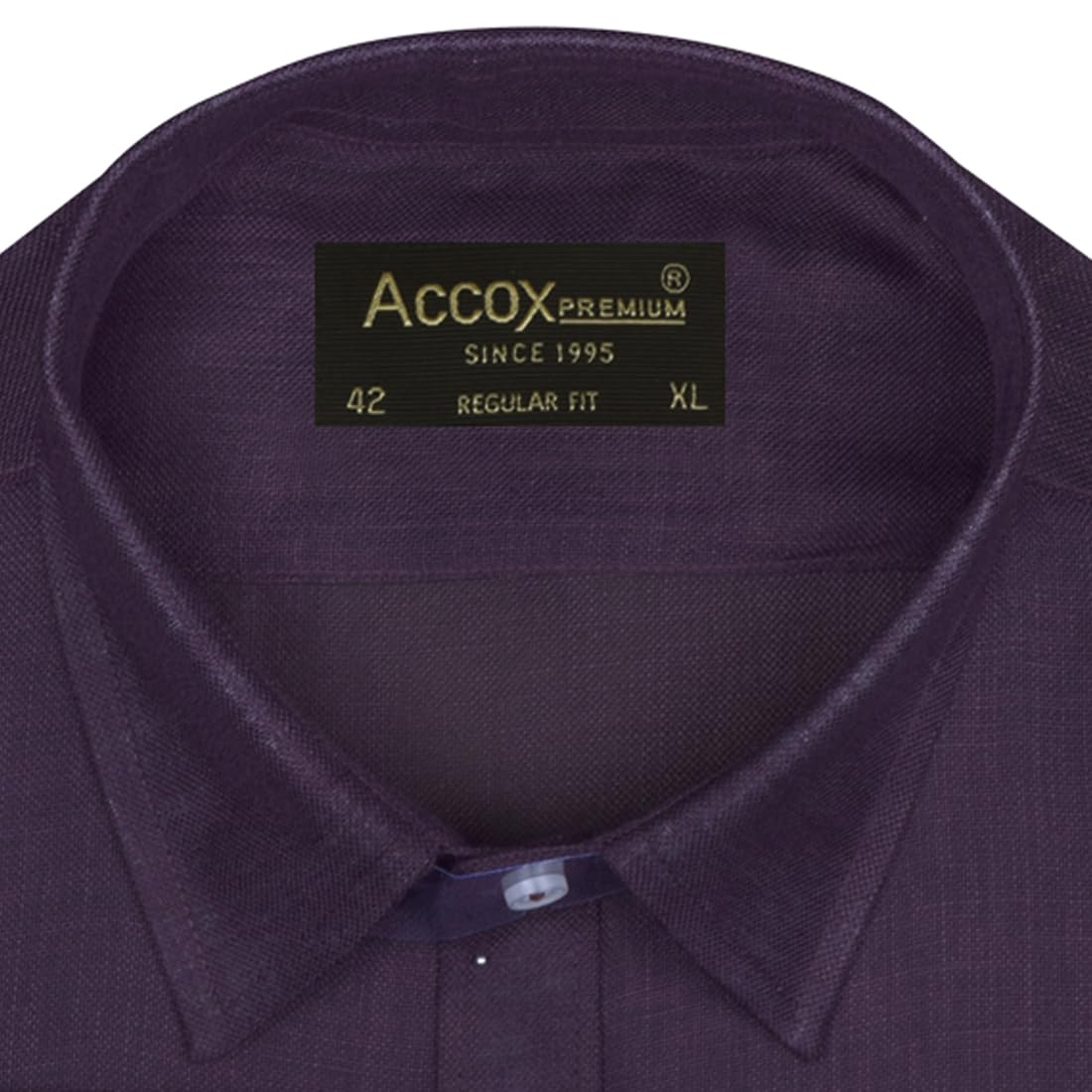 ACCOX Men's Breathable Cotton Linen Full Sleeves Regular Fit Plain Formal Shirt for Men (S_GCR372)