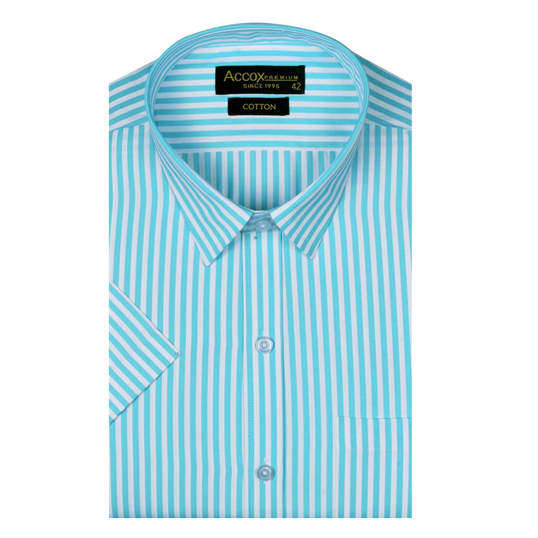 Accox Men's Cotton Checkered Formal Shirt (B09DYXT999)