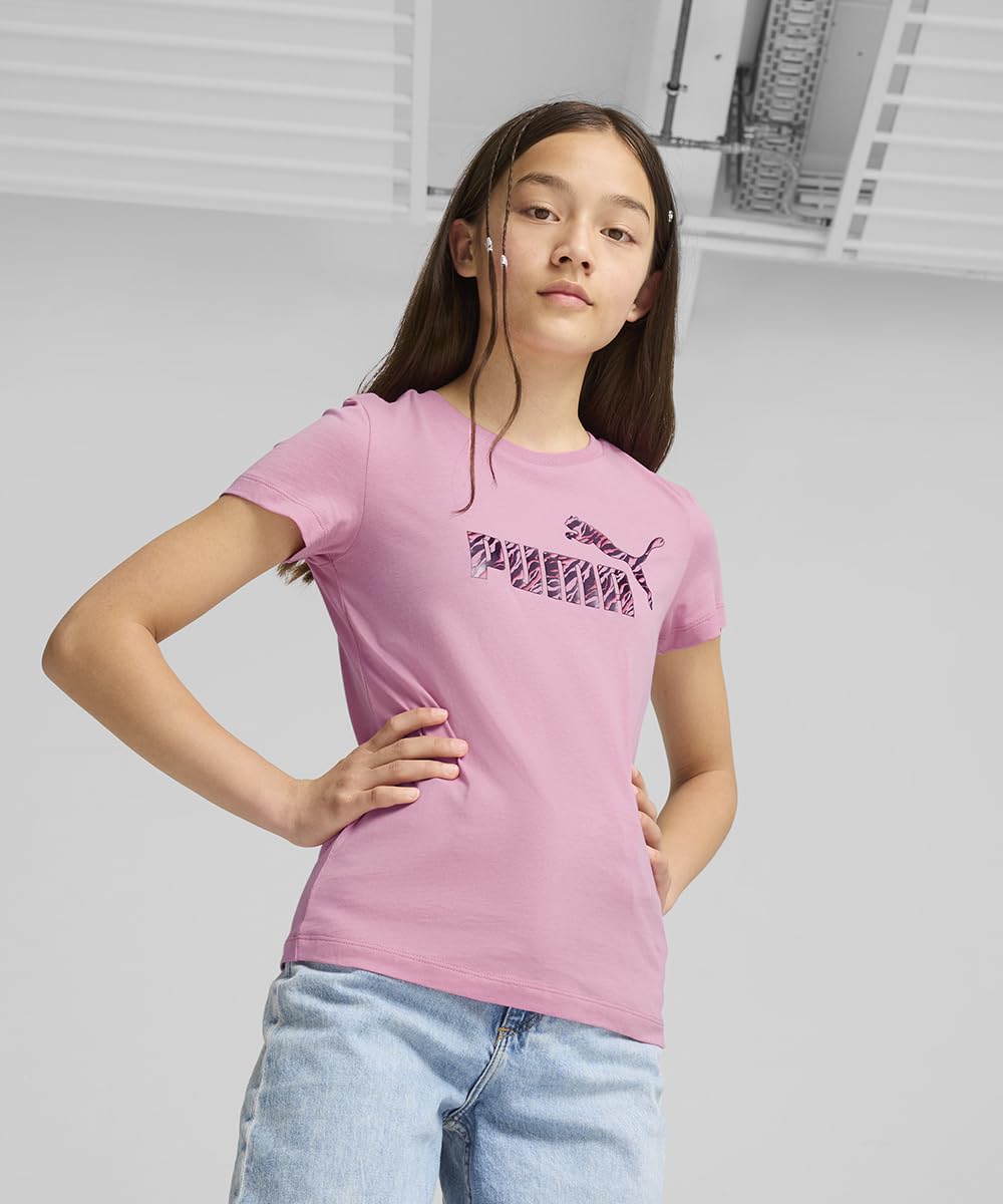 Puma Girl's Graphic Print Regular Fit T-Shirt