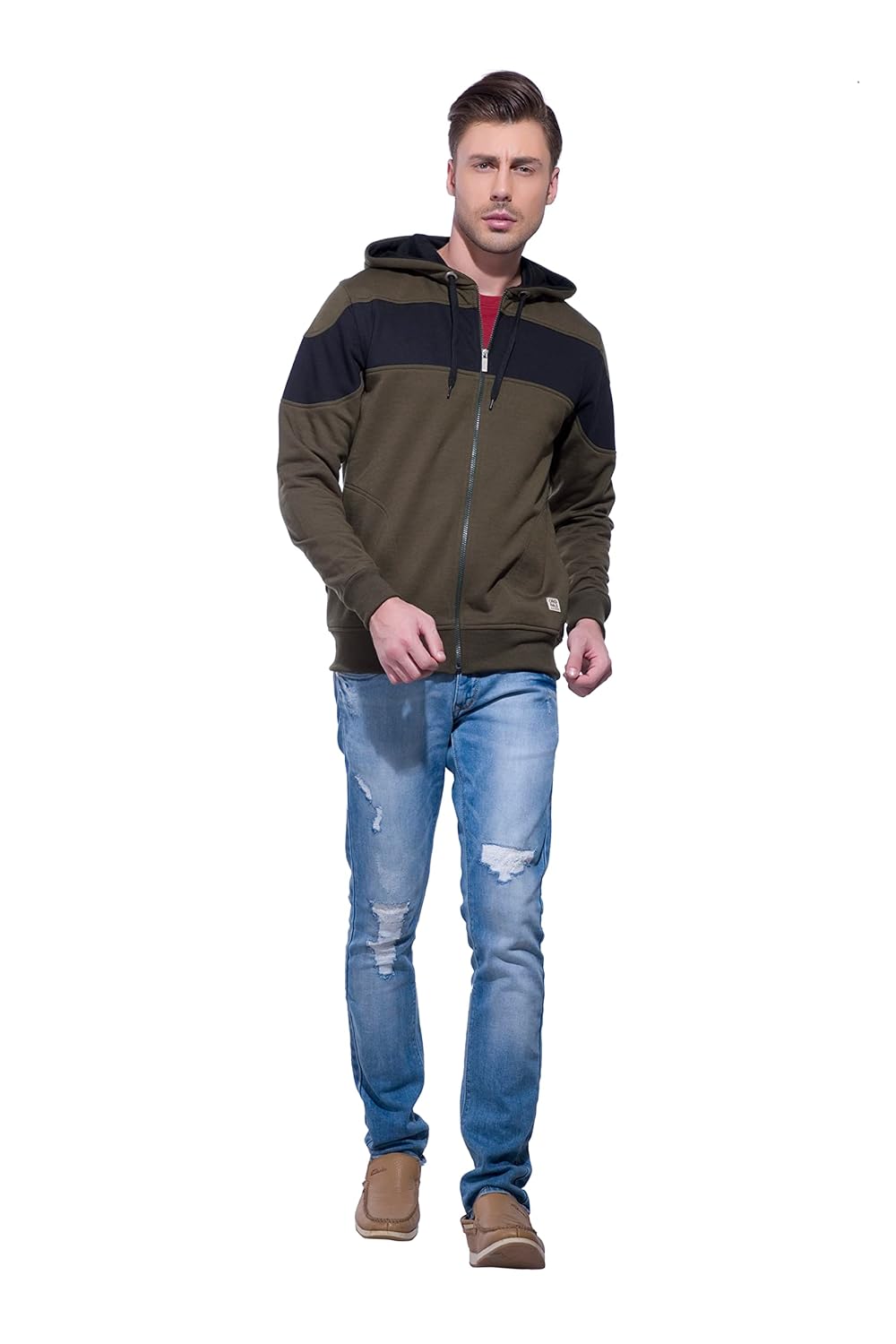 Alan Jones Clothing Men's Cotton Hooded Neck Sweatshirt-4