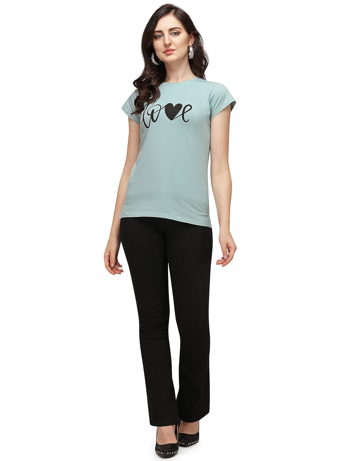 GRECIILOOKS Women's Regular Fit Printed Top Women's Regular Fit Printed Top T-Shirt