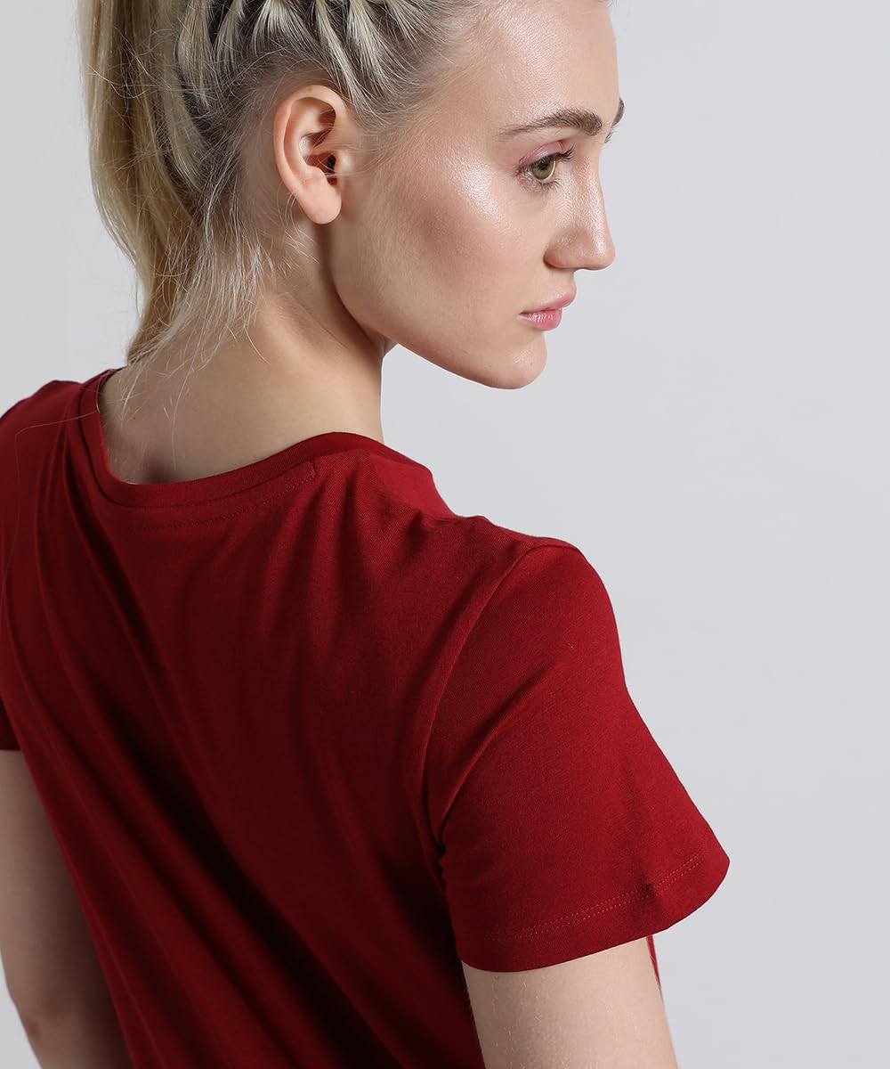 Puma Women's Solid Classic Fit T-Shirt