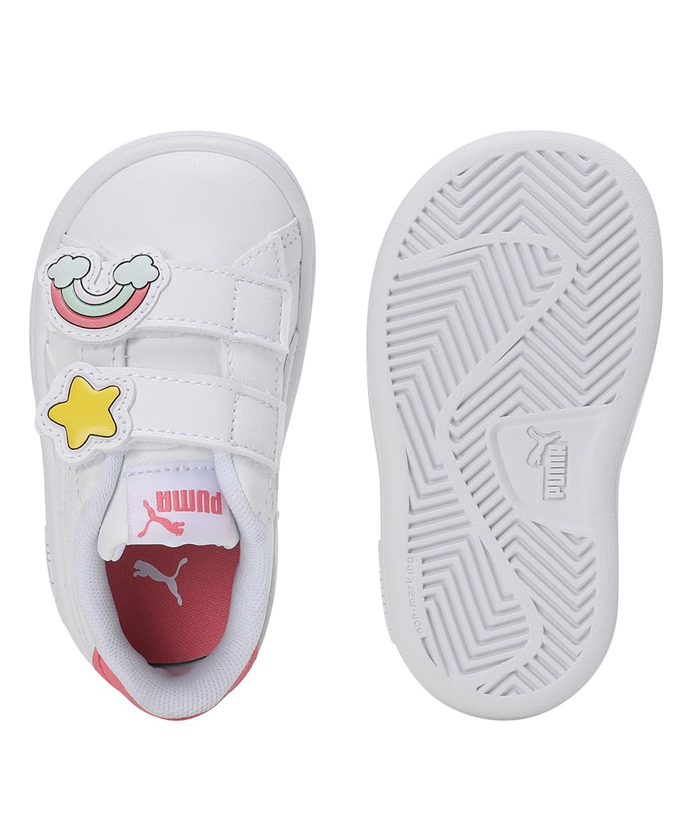 Puma Girls' Smash 3.0 Badges V Inf Sneaker