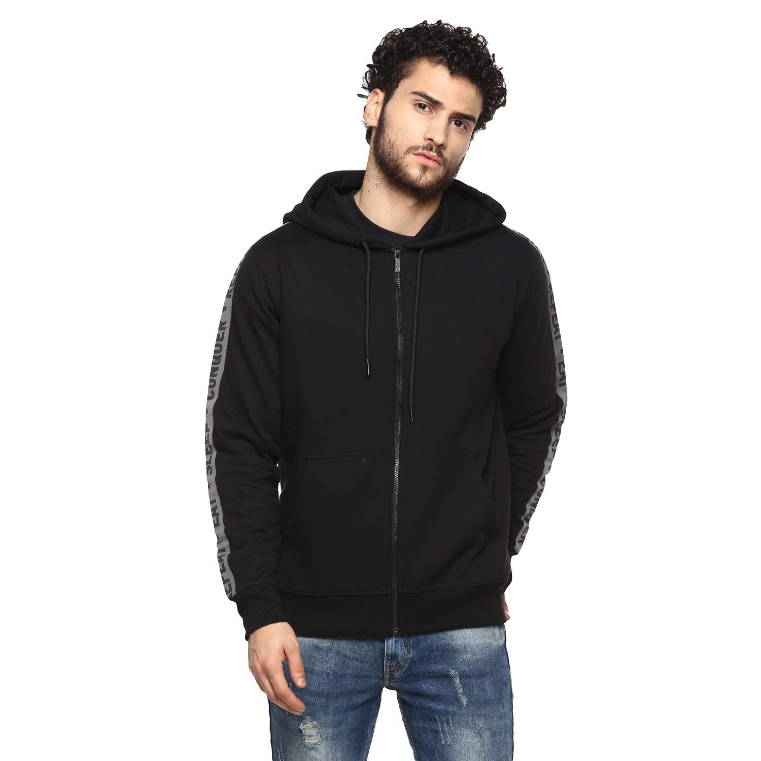 Alan Jones Clothing Men's Taped Cotton Hooded Sweatshirt-2