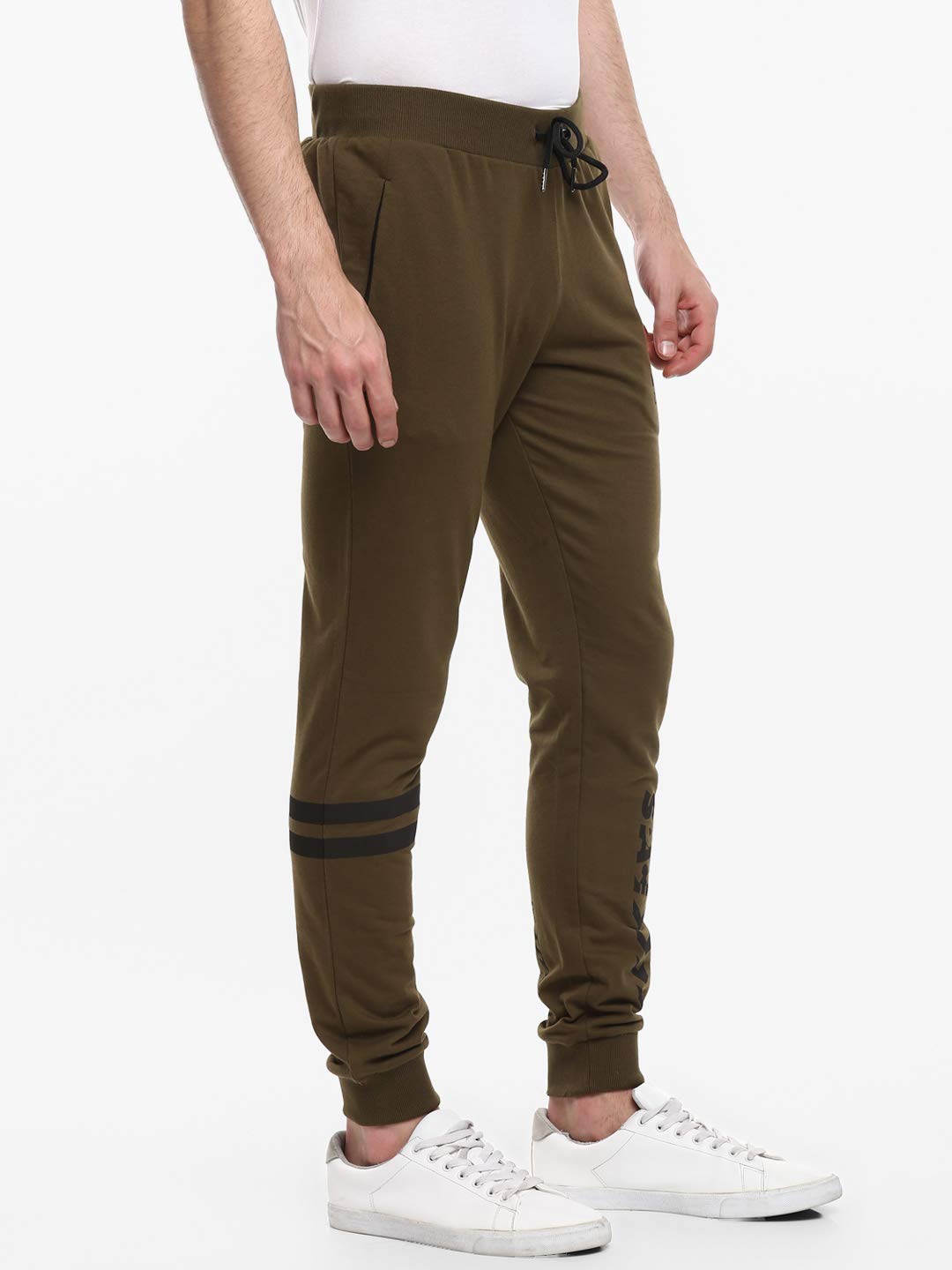 Alan Jones Clothing Men's Solid Slim Joggers Track Pants