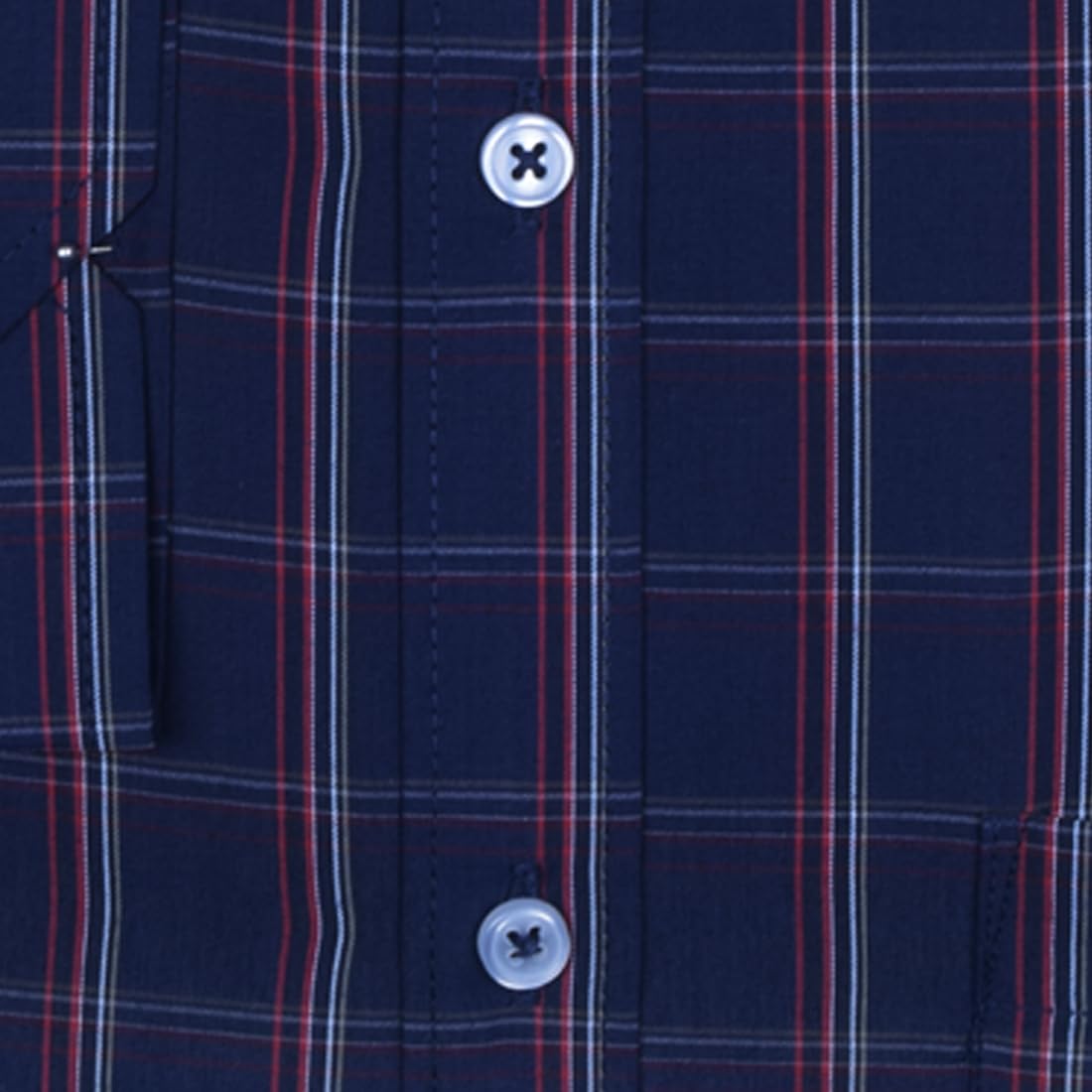 ACCOX Men's Breathable Cotton Full Long Sleeves Checkered Regular Fit Formal Shirt for Men (O_GCR393)