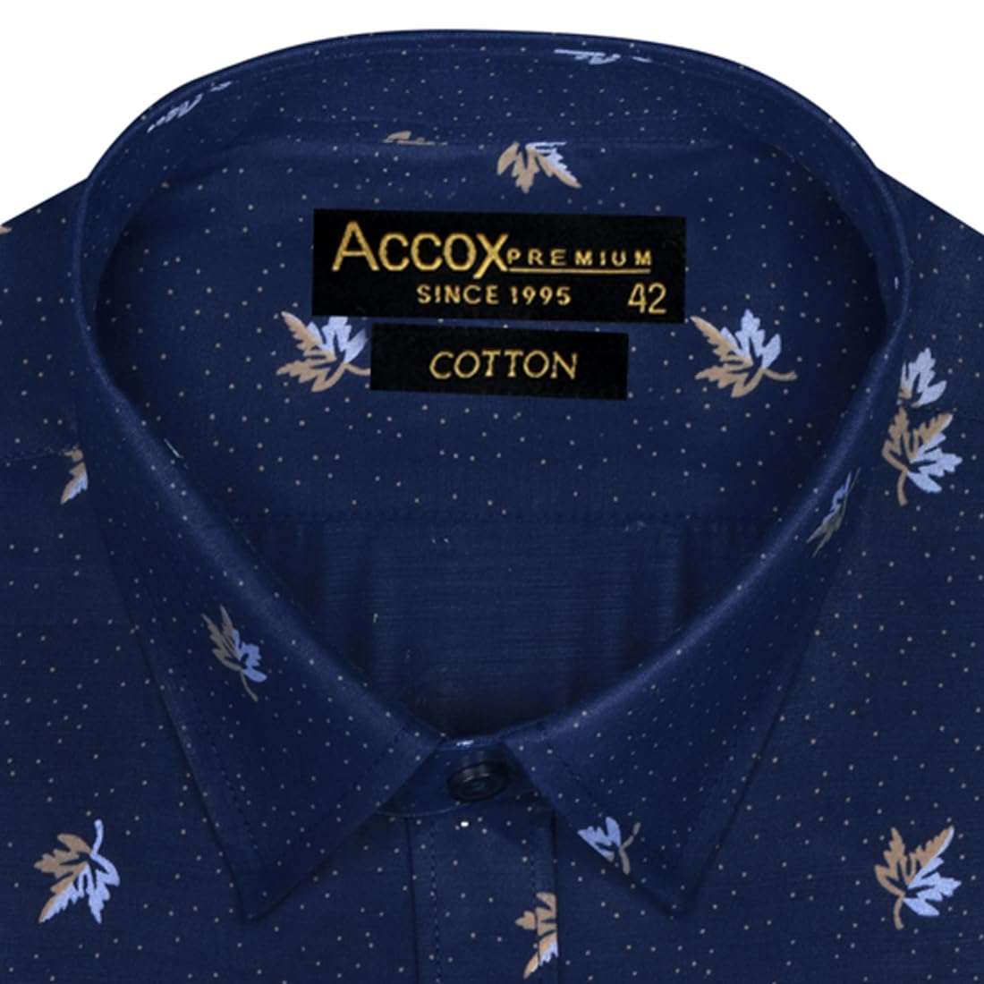 Accox Men's Cotton Printed Formal Shirt (B0D22X1DLY)