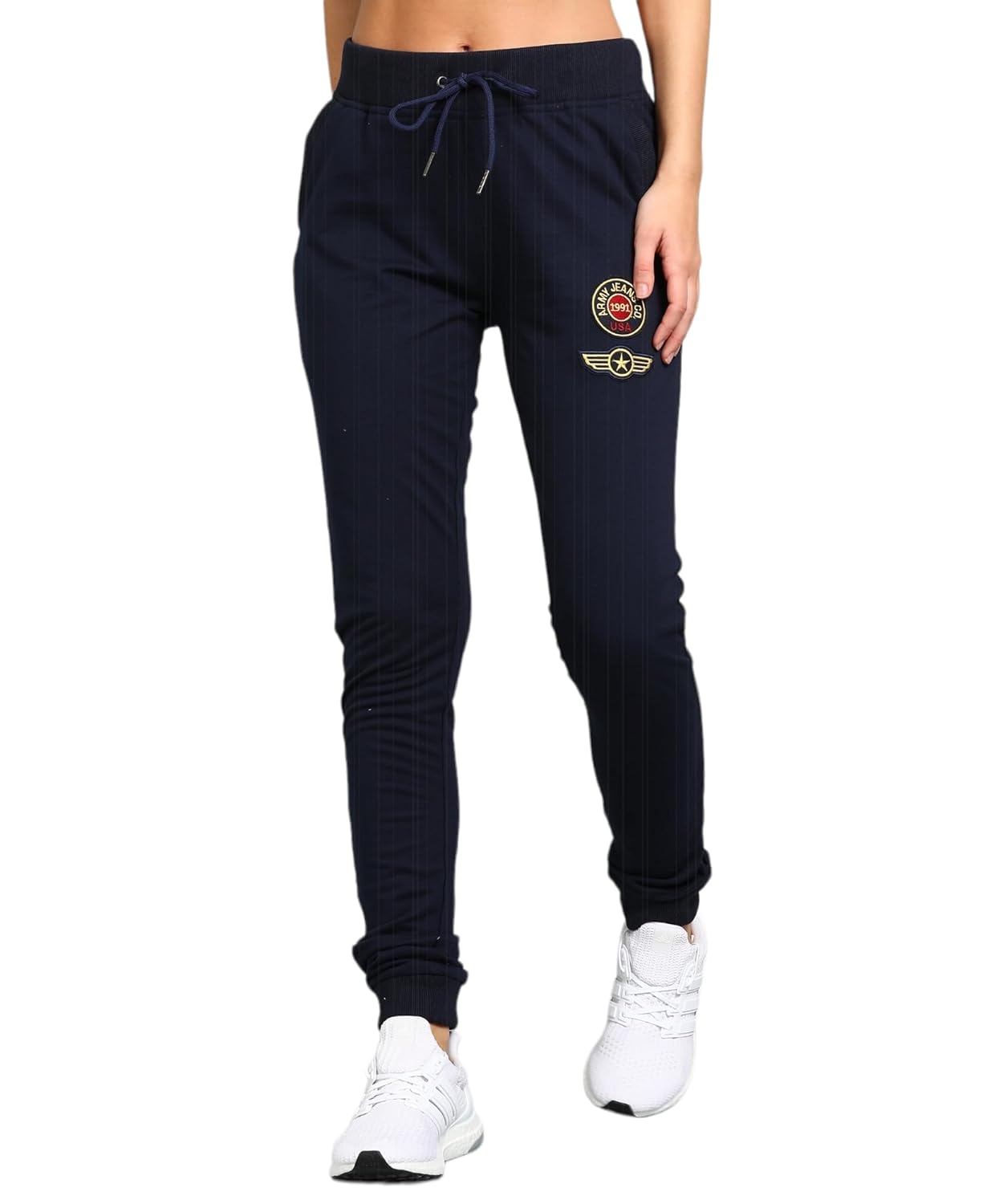 Alan Jones Clothing Women's Slim Fit Embellished Joggers Track Pants