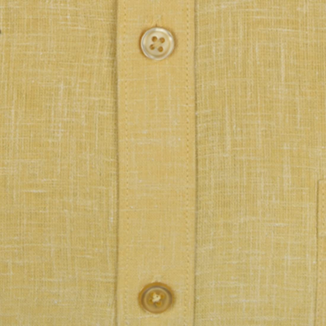 Accox Men's Cotton Linen Plain Formal Shirt (B0B56Q2WL2)