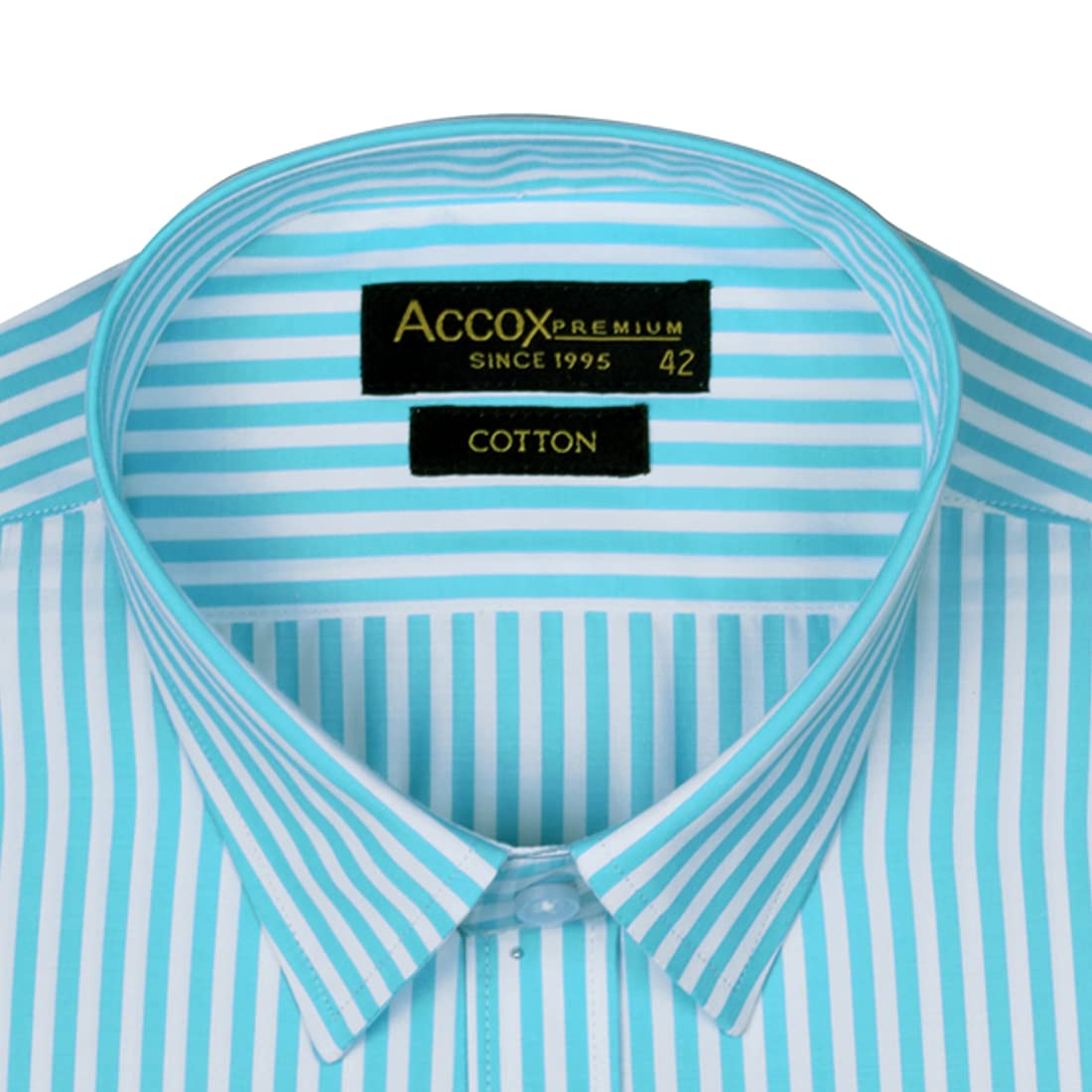 Accox Men's Cotton Checkered Formal Shirt (B09DYXT999)