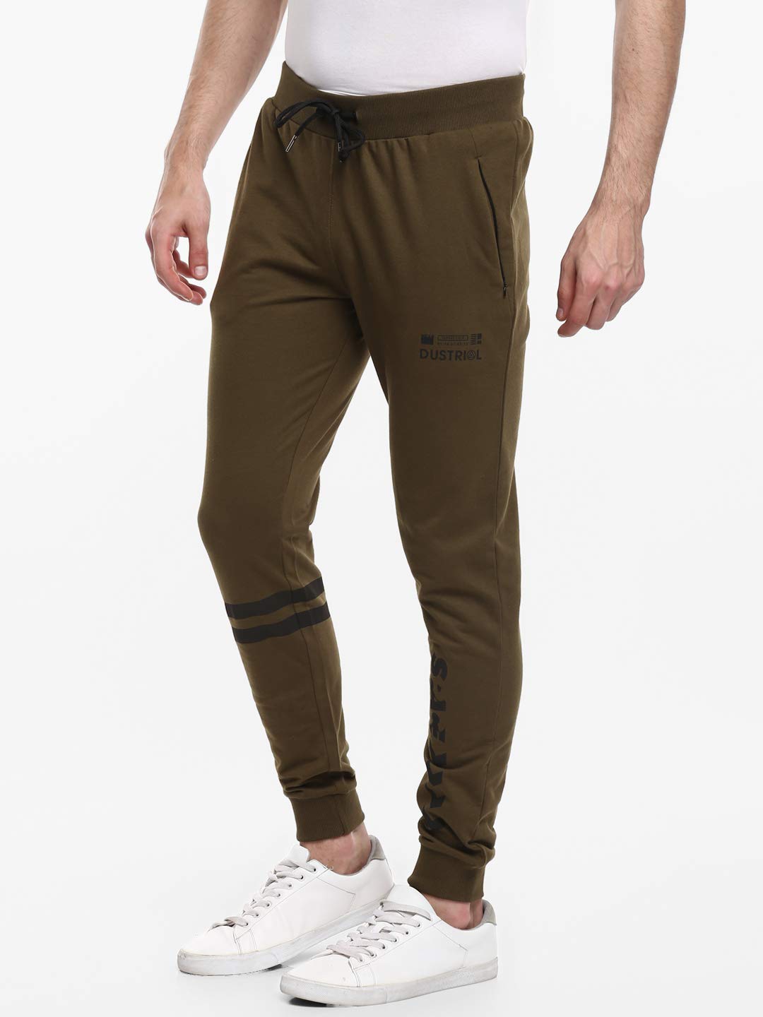 Alan Jones Clothing Men's Solid Slim Joggers Track Pants