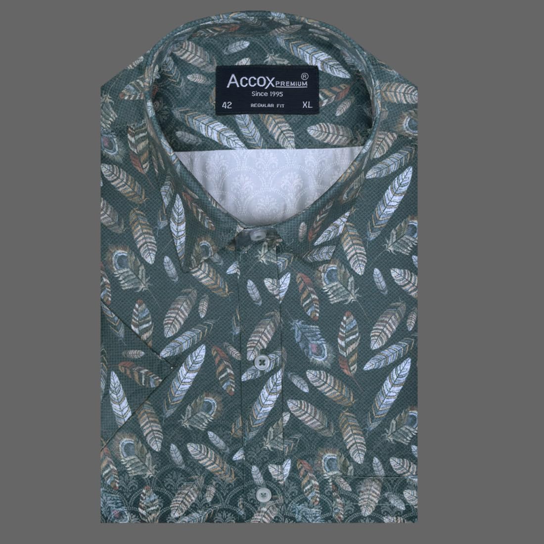 Accox Men's Cotton Printed Formal Shirt (B0DJ5JCN83)