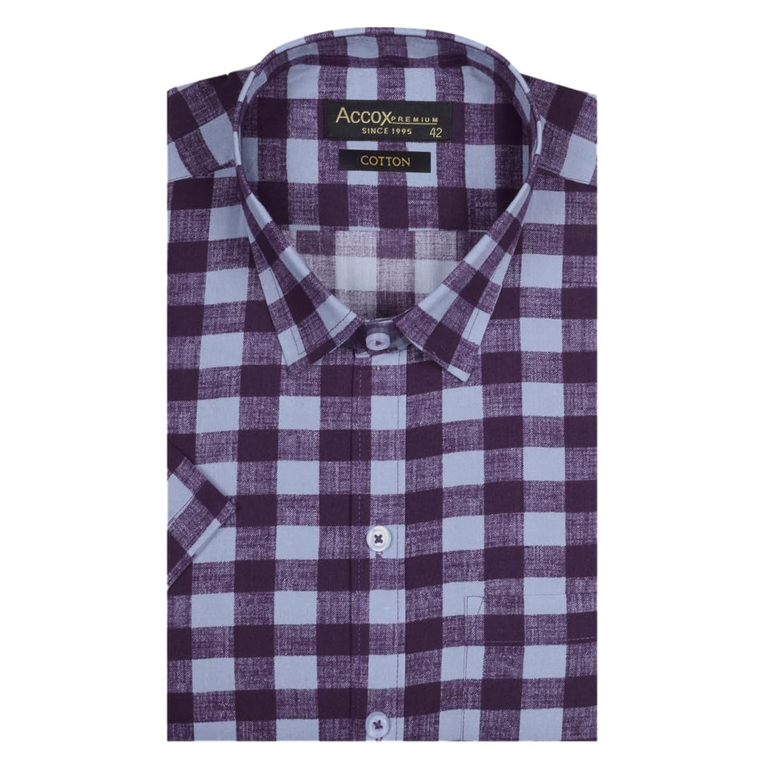 Accox Men's Cotton Printed Formal Shirt (B0D8WB6J1N)