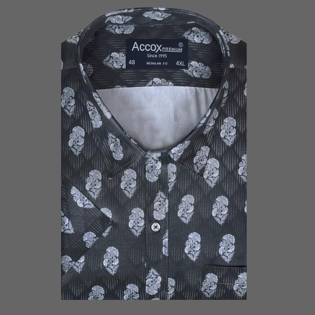 Accox Men's Cotton Printed Formal Shirt (B0DJ5L41MC)