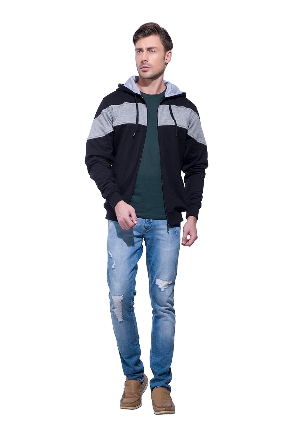 Alan Jones Clothing Men's Cotton Hooded Neck Sweatshirt