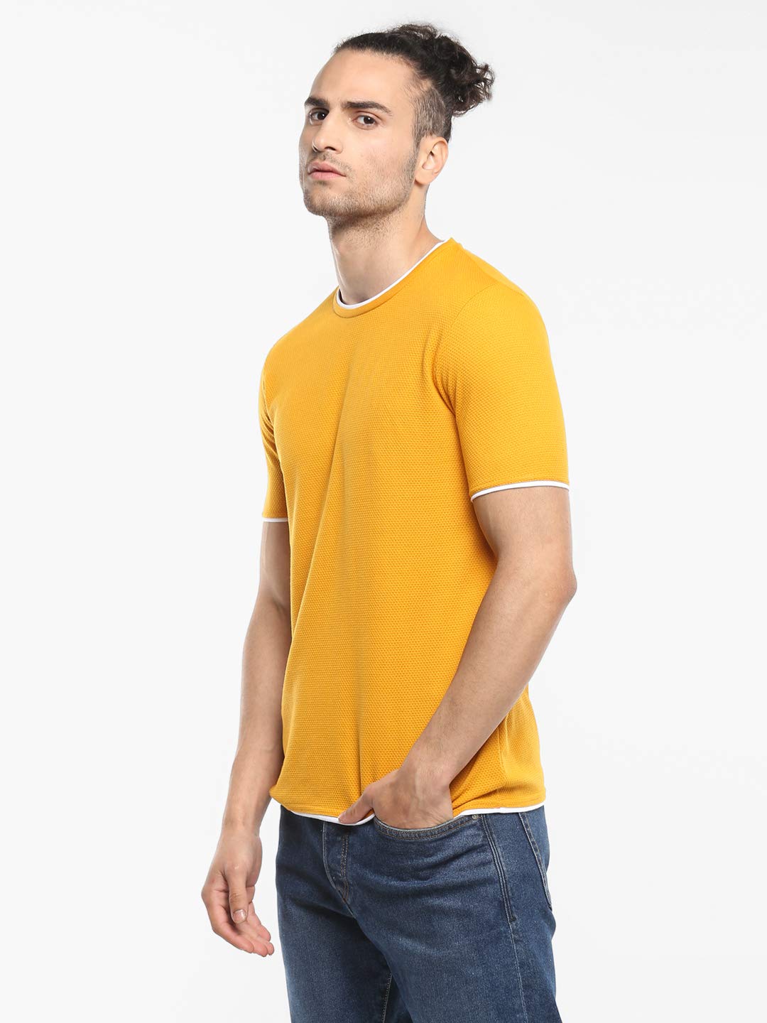 Alan Jones Clothing Double Collar Men's Round Neck Regular Fit T-Shirt (Pack of 2)-6