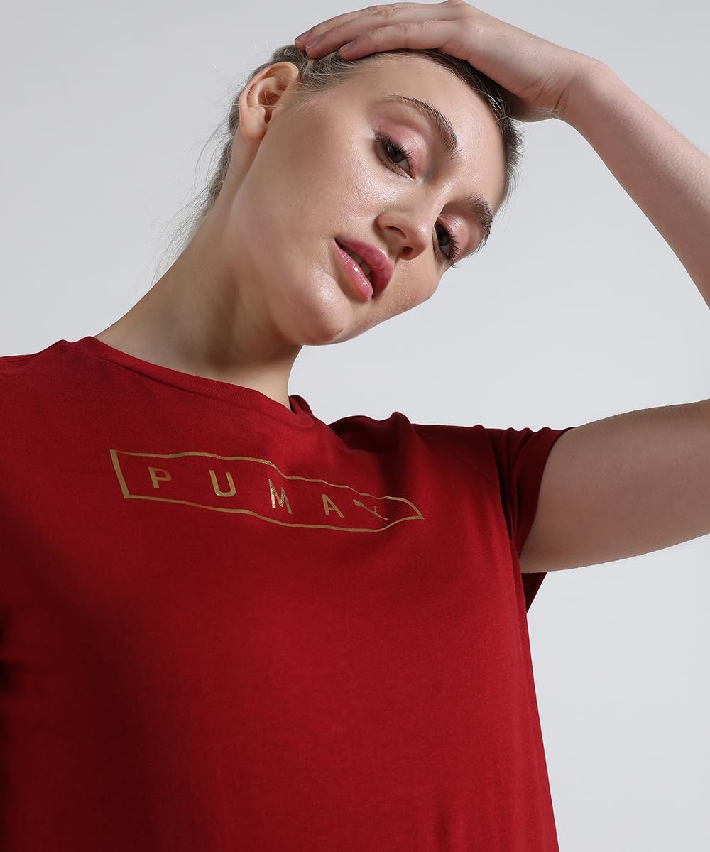 Puma Women's Solid Classic Fit T-Shirt