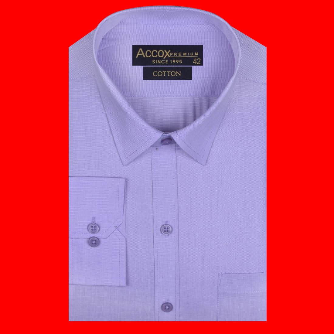 ACCOX Men's Cotton Full Sleeves Regular Fit Winter Wear Solid Plain Formal Shirt for Men (GCR291)